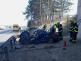 030426-Havárie osobního automobilu na 15. kilometru dálnice D11 ve směru do Hradce Králové