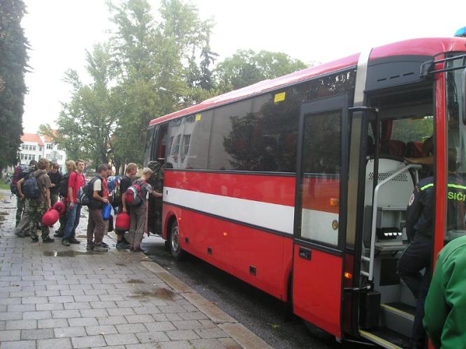 evakuační autobus