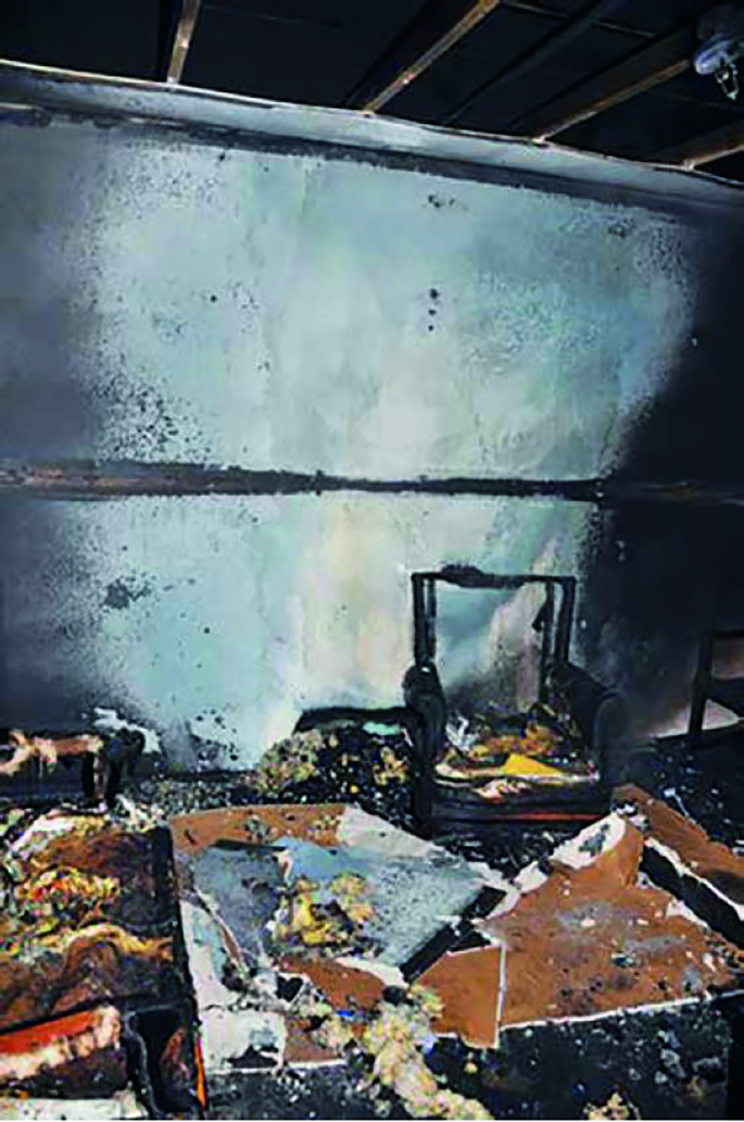 Obr. 4 Čistá plocha zpúůsobená ventilací