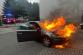 210725-Požár osobního automobilu u bytových domů v obci Dobřichovice v okrese Praha-západ
