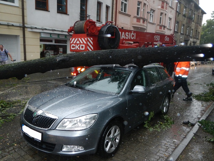 6 Pád stromu na 2 OA, České Budějovice - 21. 7. 2014 (6).jpg