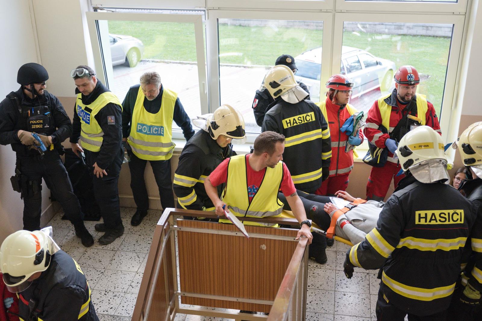 Cvičení probíhalo i na Střední škole hospodářské a lesnické ve Frýdlantu