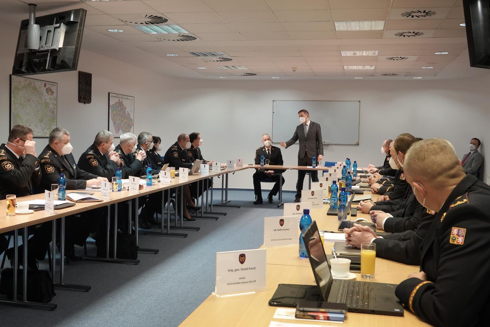 Ministr vnitra Vít Rušar se setkal s vedením HZS ČR HZS ČR (2).JPG
