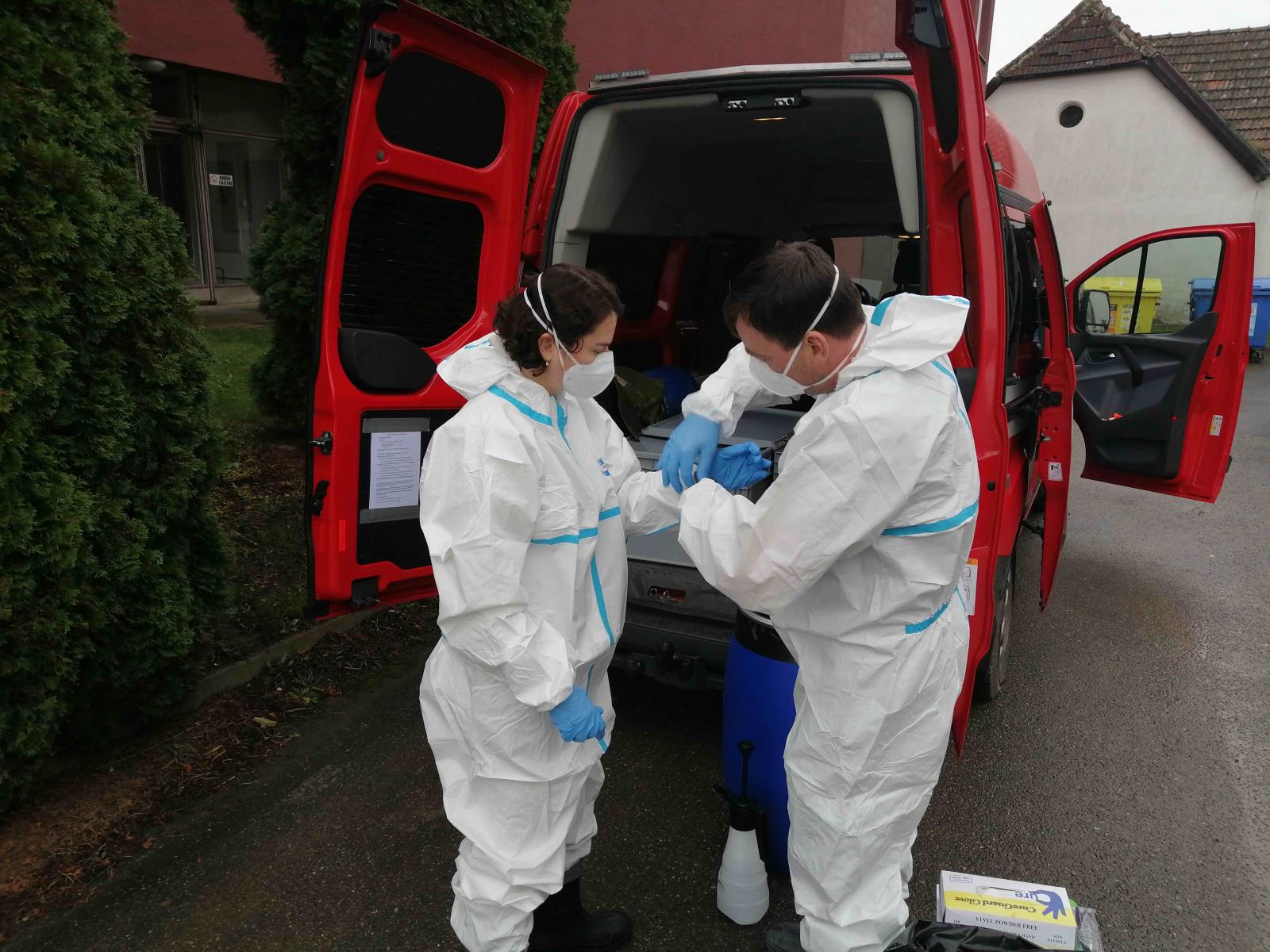 Mobilní odběrový tým Hasičského záchranného sboru Kraje Vysočina