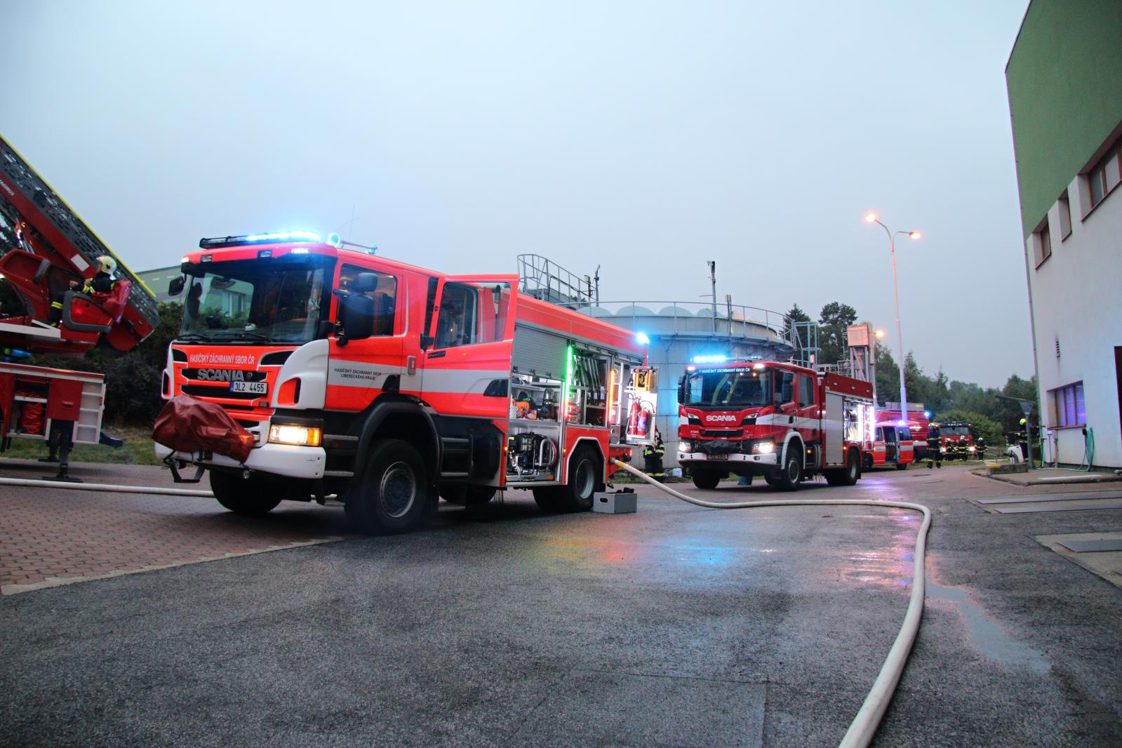 Požár ČOV Liberec
