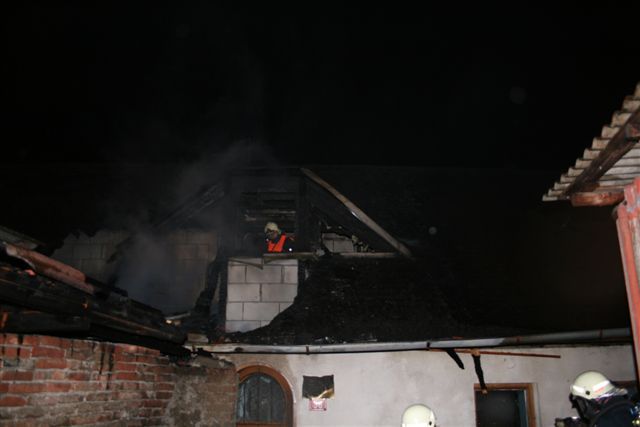 Požár podkroví RD v Oprechticích