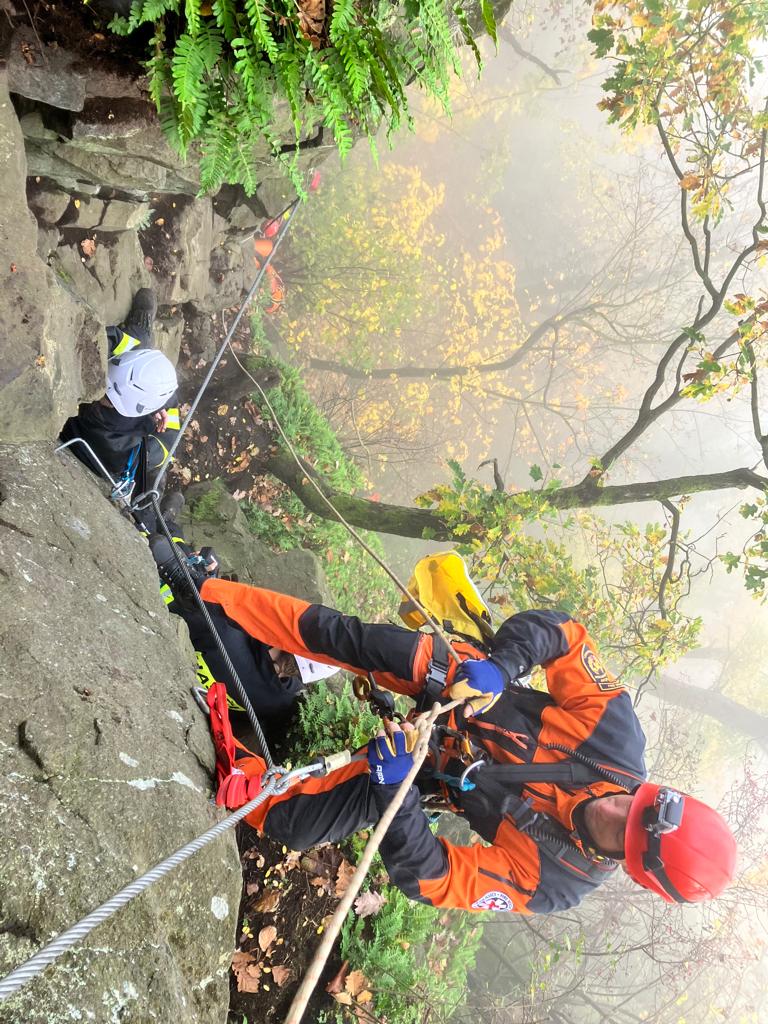 TC-záchrana osoby na ferratě