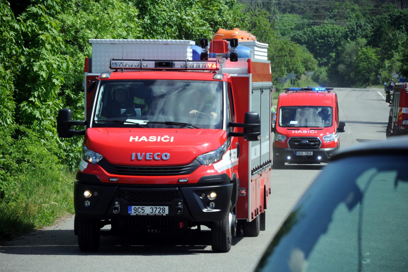 Taktické cvičení dopravní nehoda 2 OA a bus, Písek - 18. 5. 2022 (2).JPG
