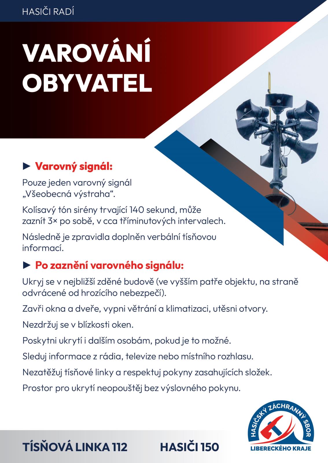 Varování obyvatel