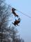 Záchrana lidí z lanovky ve Skiareálu Telnice