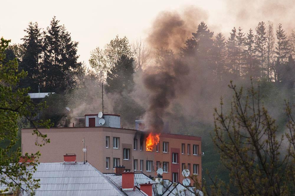 pozar bytu Šternerk - Foto Antonín G.