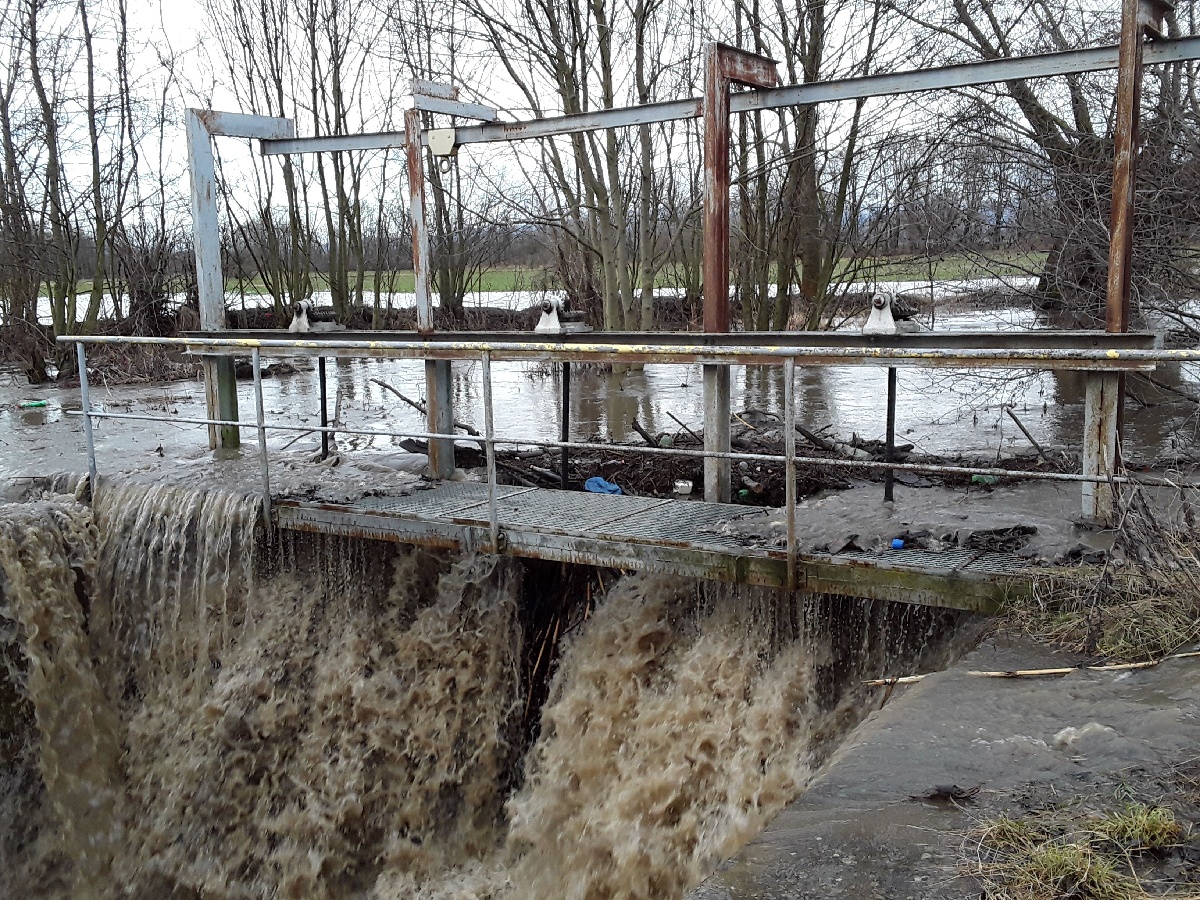 silný vítr a vydatné srážky Olomoucký kraj 4-5_2_2020