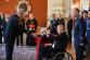 Brigádní generál Václav Klemák s prezidentem republiky Milošem Zemanem při slavnostním aktu jmenování