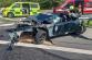 060825-Havárie osobního vozidla na brněnské dálnici D1 v prostoru křižovatky Mirošovice ve směru do Prahy